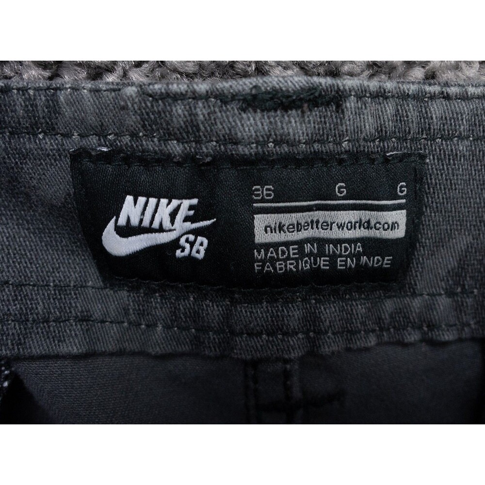 Nike SB Shorts Mens 36 Gray Camo Cargo Stretch Canvas Skateboard Army Outdoor - Picture 2 of 15